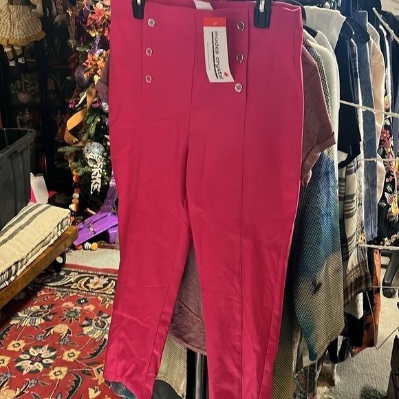 NWT size 14 hot pink career ready women’s pants by modes crystal - Picture 3 of 6